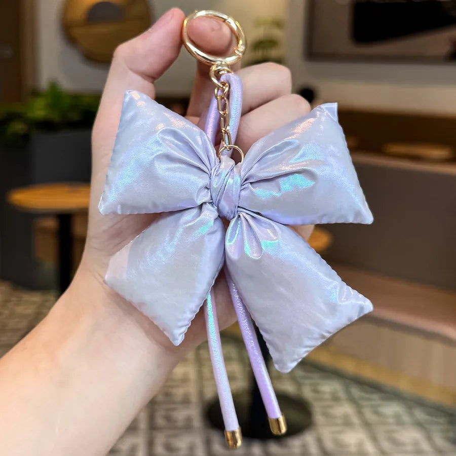 Cute Metal Keychain Pendant Beaded Bookbag Girl's Bag Charm  Style Cartoon Design Half Handmade Flower