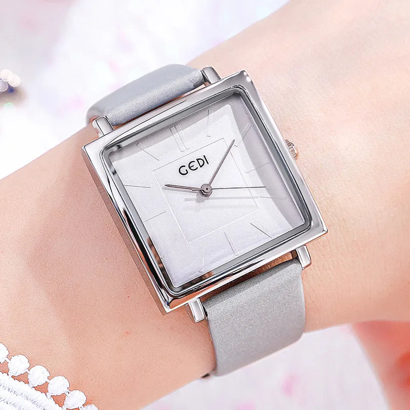Simple Style Solid Color Buckle Quartz Watch Women's Watches