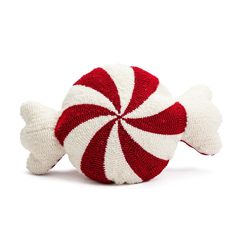 Christmas New Style Ins Wind Cushion Living Room Home Sofa Pillow Flocking Embroidery Candy Cushion Cover