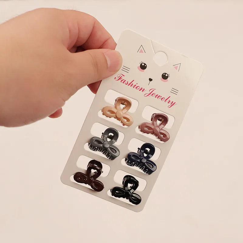 Cute Preppy Style Simple Style Women's Semicircle Bow Knot Plastic Hair Clip Hair Claws