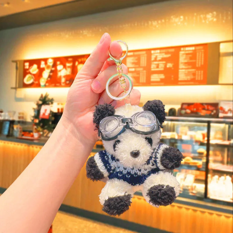 Cartoon Style Bear Polyester Women's Keychain