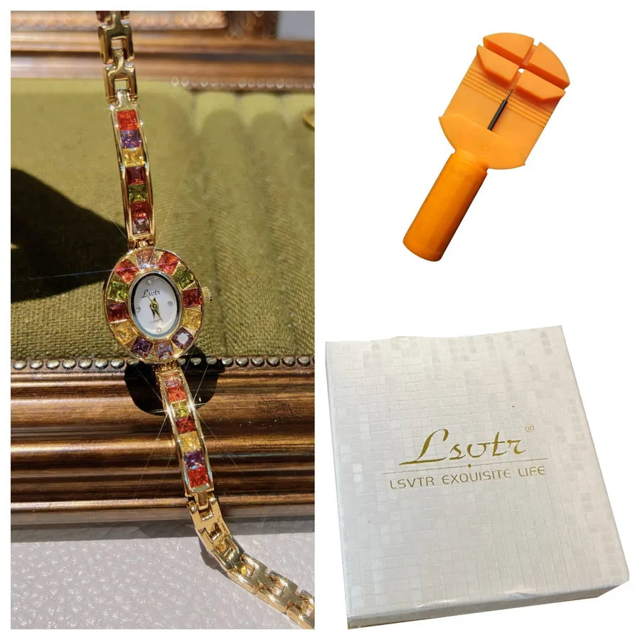 Shiny Geometric Jewelry Buckle Quartz Watch Women's Watches