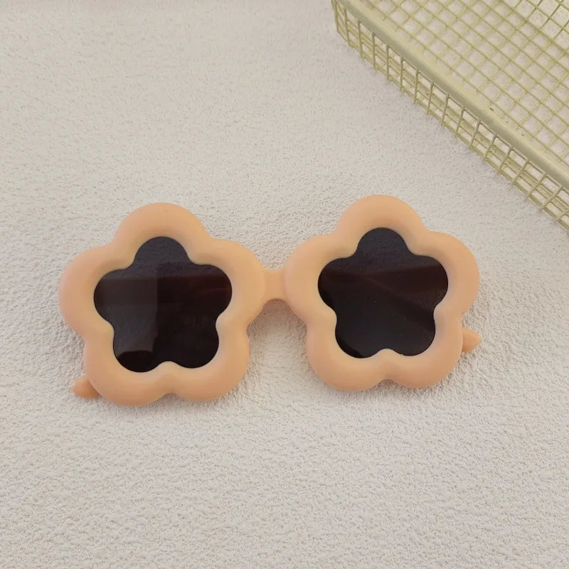 Cute Simple Style Solid Color Resin Square Full Frame Kids Sunglasses
