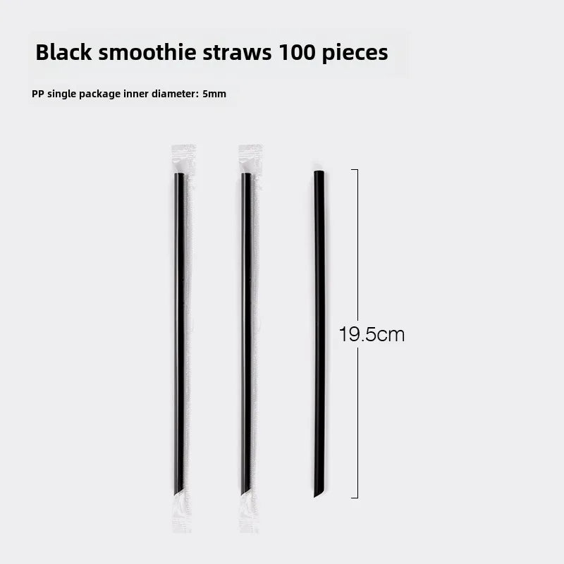 Horn flower disposable cup black plastic ice coffee cup PET cold drink Net red milk tea small black cup with lid