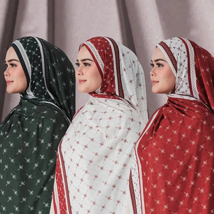 New High-grade Printed Satin Chiffon Scarf Malaysia Scarf Long Scarf Middle East Dubai Turban