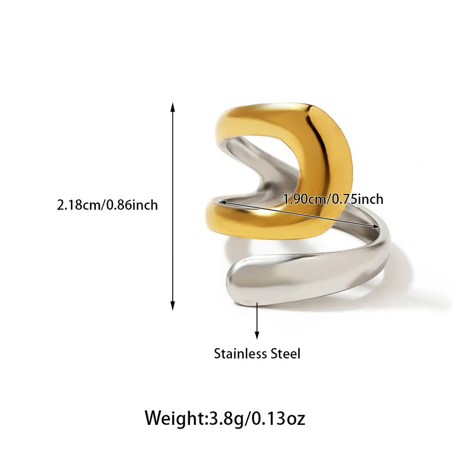Wholesale Jewelry Casual Starfish Heart Shape Flower 304 Stainless Steel Open Rings