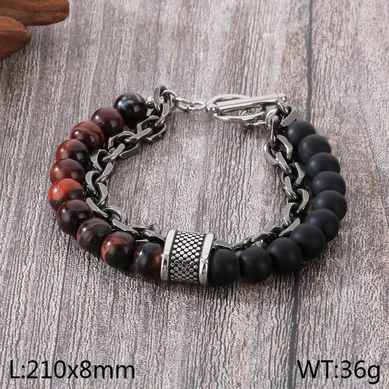 Casual Simple Style Streetwear Round 304 Stainless Steel Bracelets In Bulk