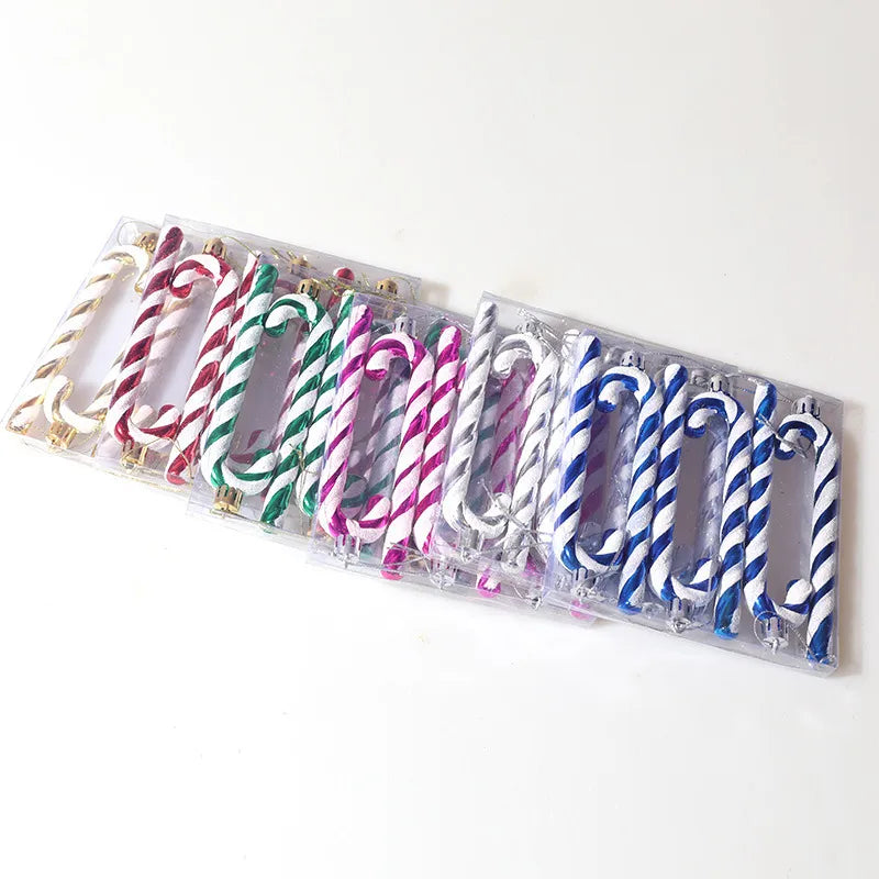 Christmas Tree Decoration Festive Atmosphere Plastic Cane Ornament Hanging Charms Christmas Holiday Decorations