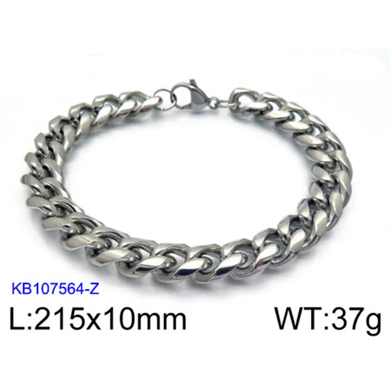 Simple Style Solid Color Titanium Steel Men's Bracelets
