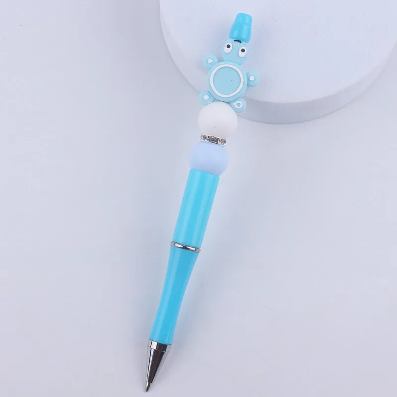 creative cartoon animal silicone bead color ballpoint pen