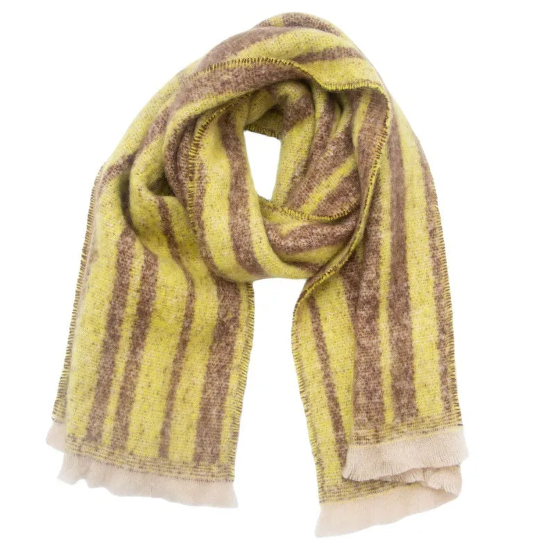 Women's Casual Simple Style Stripe Polyester Scarf