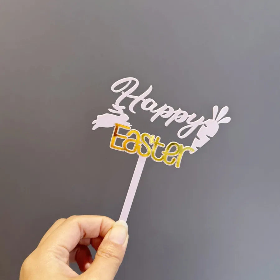 Easter Birthday Cute Rabbit Letter Acrylic Party Birthday Cake Decorating Supplies Party Supplies Cake Decorating Supplies 1 Piece