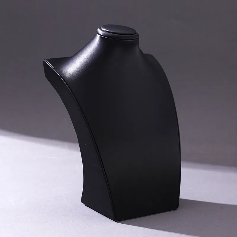 Jewelry Prop Matte Leather Pendant Necklace Display Mannequin Headless Model Window Display Neck Model Ornament High-End Feeling