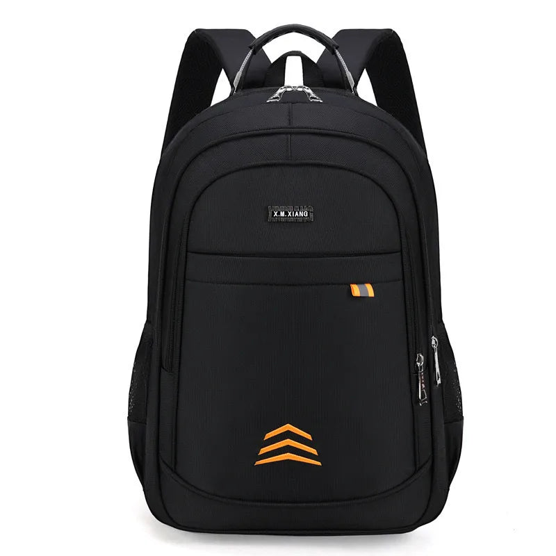 Men's Solid Color Oxford Cloth Zipper Fashion Backpack School Backpack