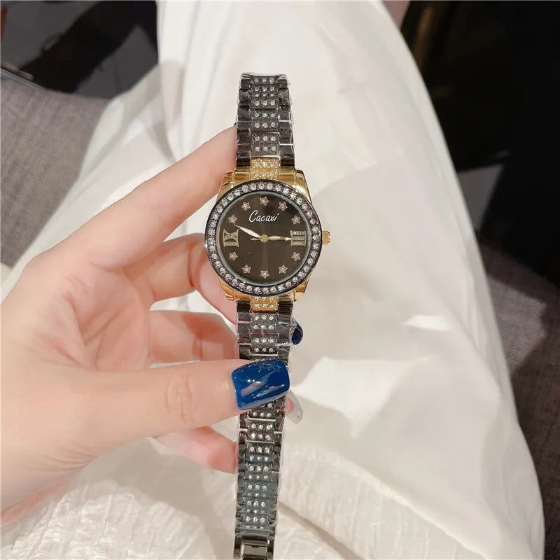 Retro Classic Style Solid Color Jewelry Buckle Quartz Watch