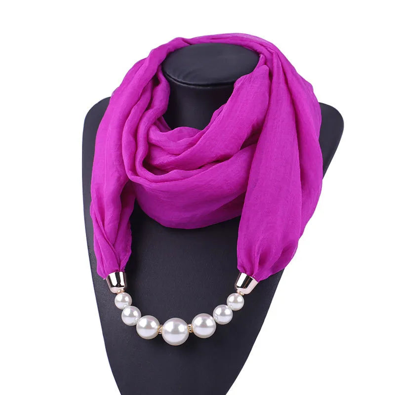women's commute solid color chiffon scarf