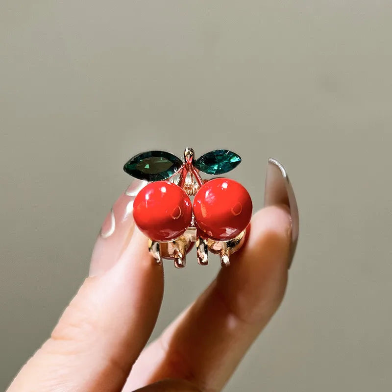 Cute Women's Cherry Alloy Plating Hair Claws