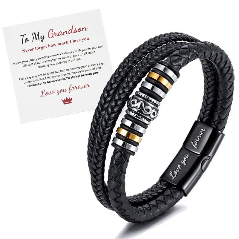 fashion geometric alloy braid men's bracelets