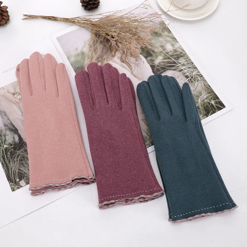 Women's Elegant Simple Style Solid Color Gloves