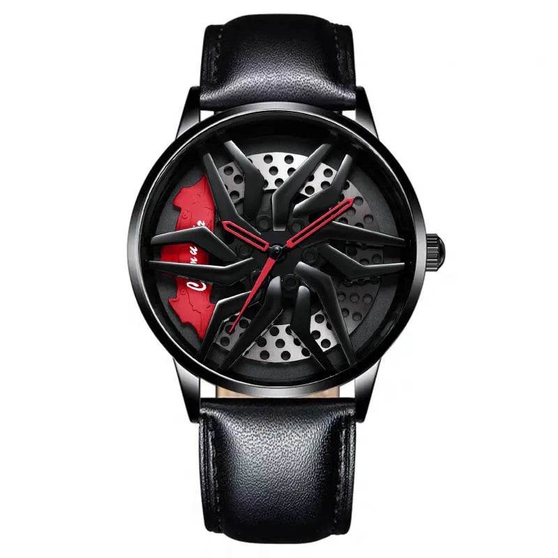 casual geometric single folding buckle quartz men's watches