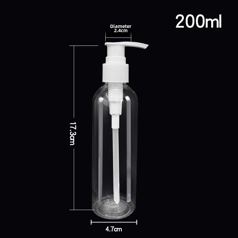 PET Lotion Cosmetic Bottle Toner Hand Sanitizer Bottled Travel Set Press Pump Transparent Facial Cleanser Bottle
