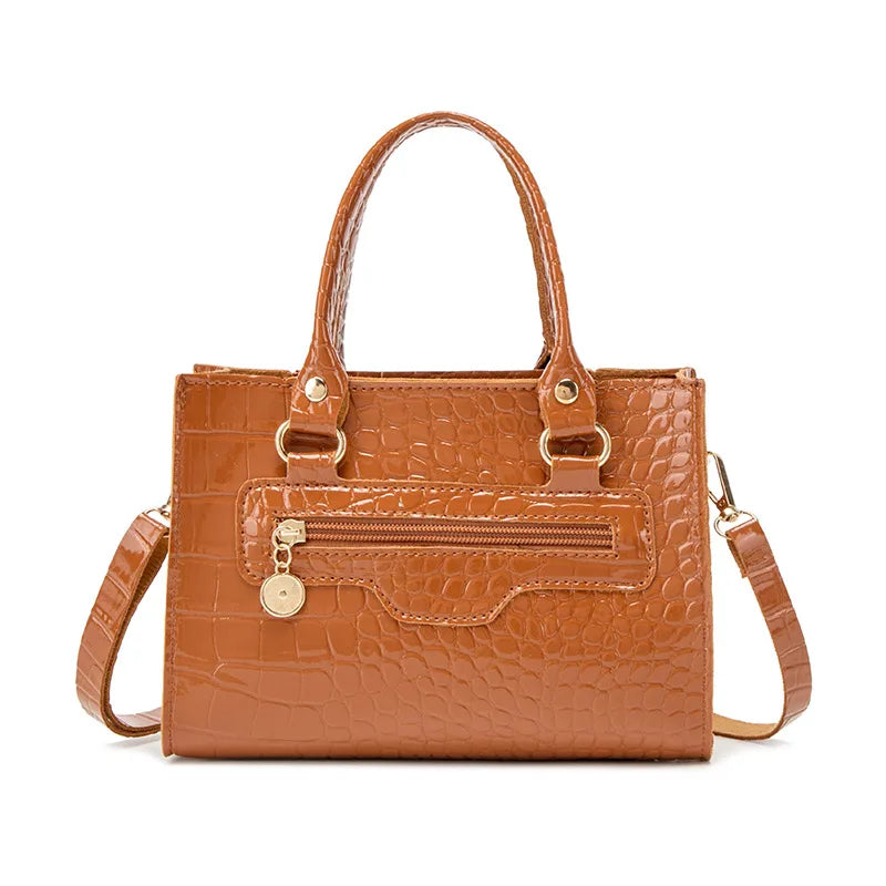 Fashion Alligator Print Handbag  Summer Trendy Personalized Messenger Bag New Style Western Style Lady Bag Birkin Bag Women
