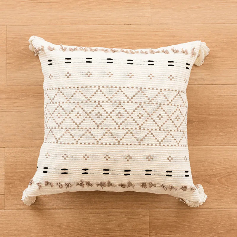 vacation solid color polyester cotton pillow cases