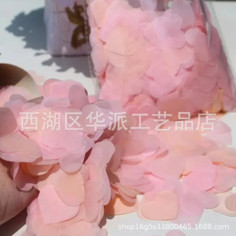 2.5cm heart-shaped love paper pieces Valentine's Day wedding venue hand-held throwing paper scraps transparent balloon filler