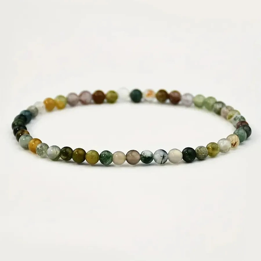 Explosions 4mm Natural Stone Mini Energy Bracelet Women's Gone Beads Semi-precious Stacked Jewelry Bracelet