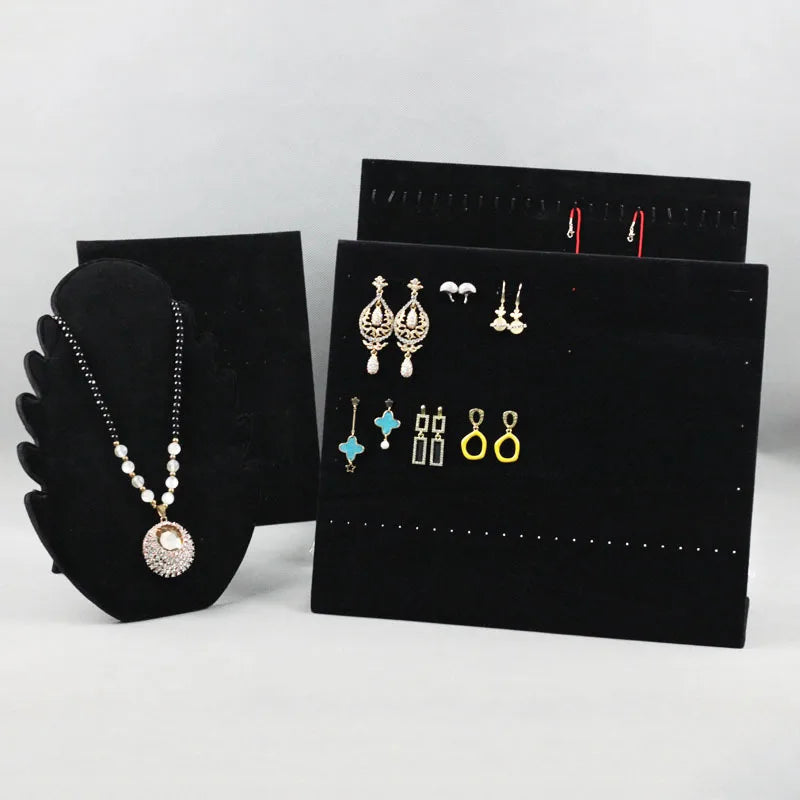 Velvet Jewelry Display Board Pendant Necklace Earring Artistic Style Jewelry Counter Props Storage Fashion Accessories Show