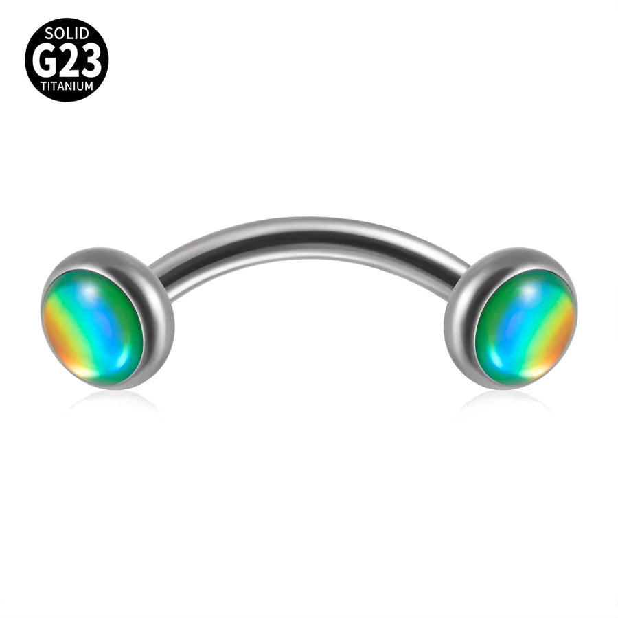 1 Piece Eyebrow Studs Casual Hawaiian Vacation Geometric G23 Titanium Polishing Resin Ear Cartilage Rings & Studs