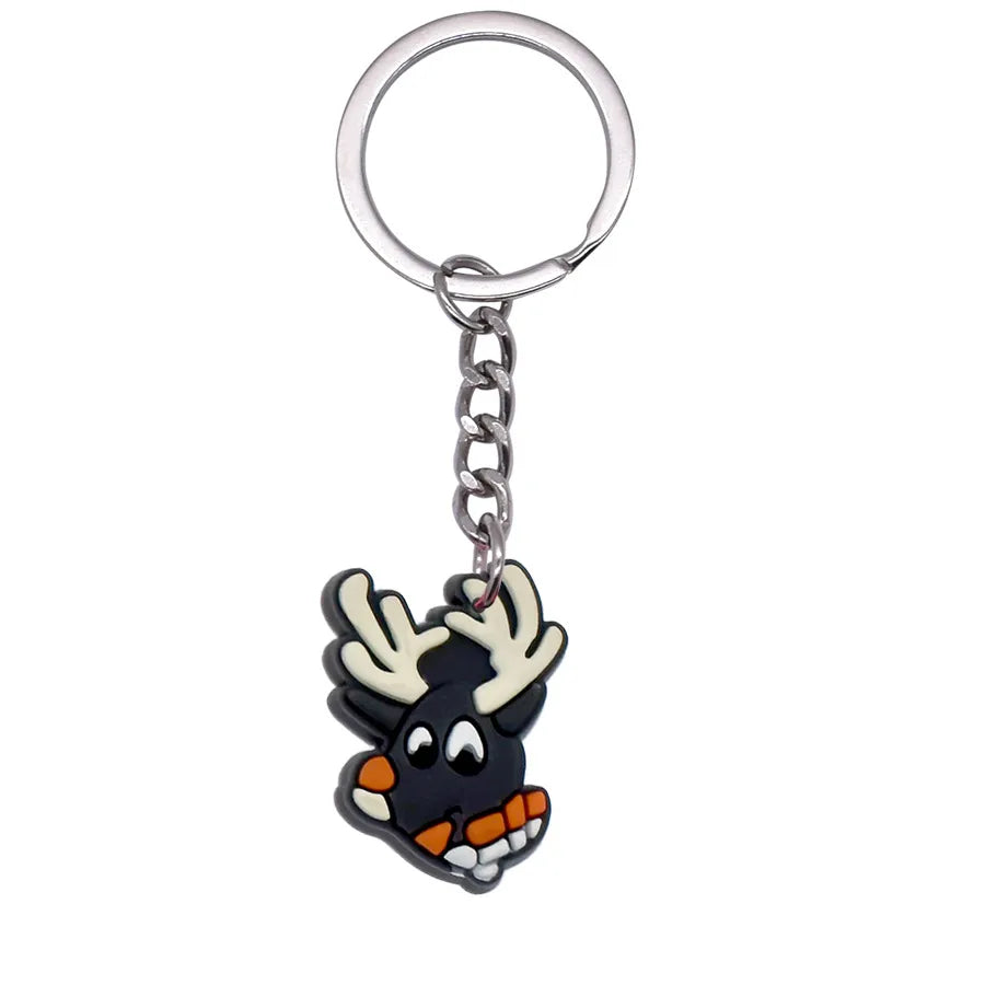 Cartoon Style Cartoon Character Christmas Hat Christmas Socks PVC Metal Christmas Women's Bag Pendant Keychain
