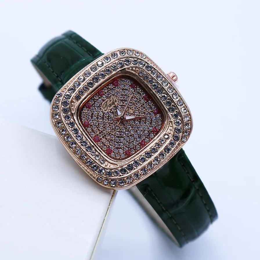 Casual Solid Color Buckle Quartz Women's Watches