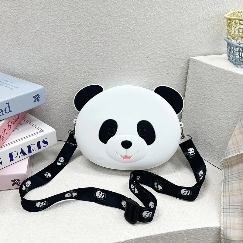Panda Silicone Bag Women's Crossbody Bag Waterproof  New Cute Children's Cartoon Panda Mobile Phone Bag Student Bag