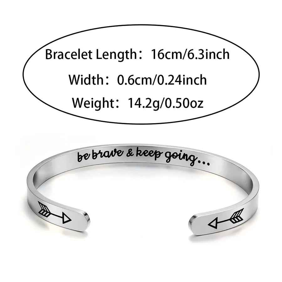 Casual Elegant Lady Letter 302 Stainless Steel Bangle In Bulk