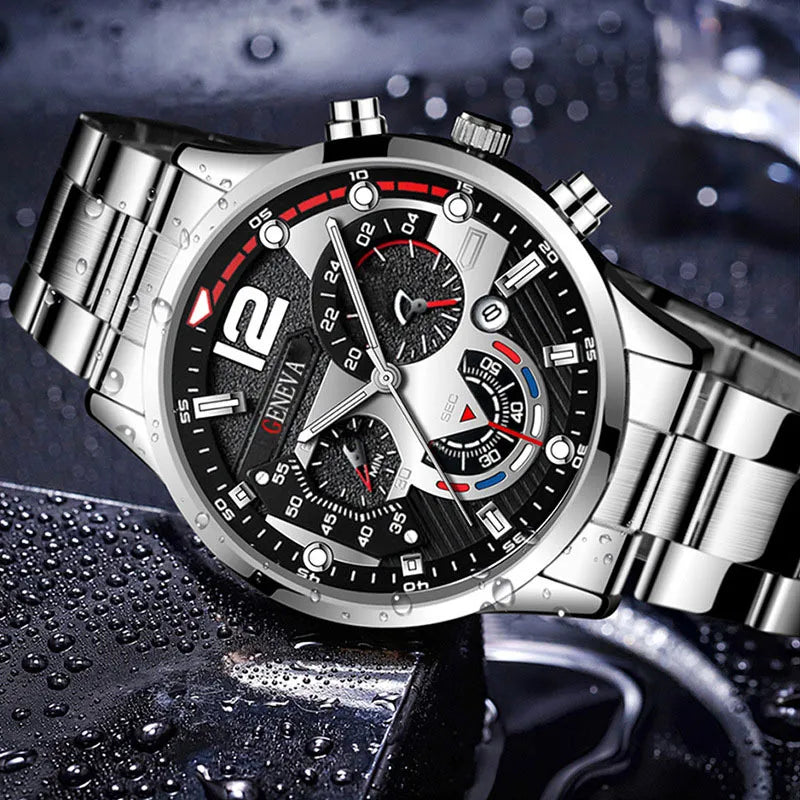 Casual Number Buckle Quartz Men's Watches