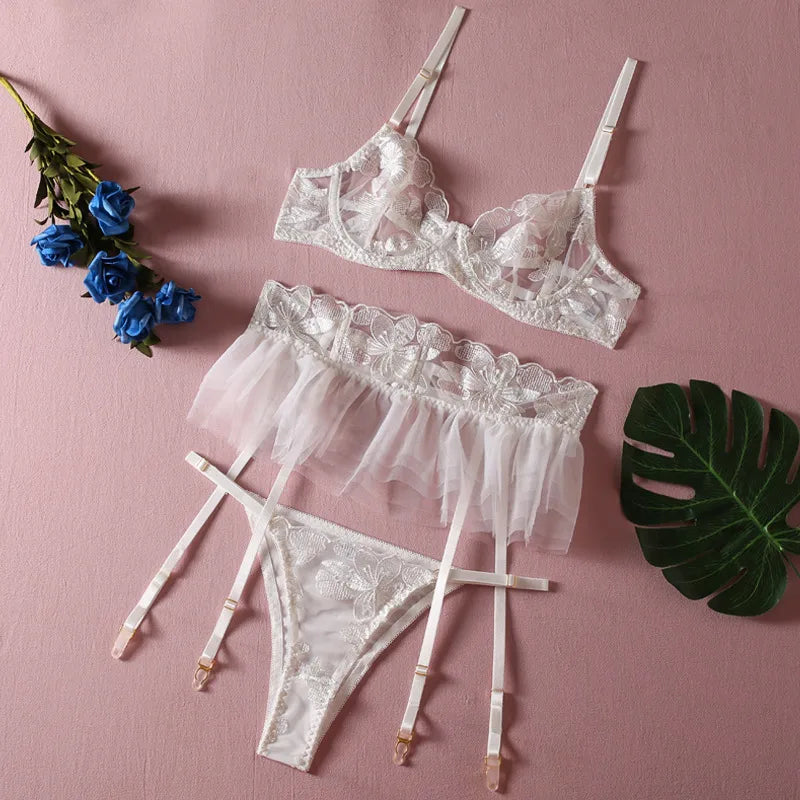 solid color lace bras sexy medium high waist sexy lingerie