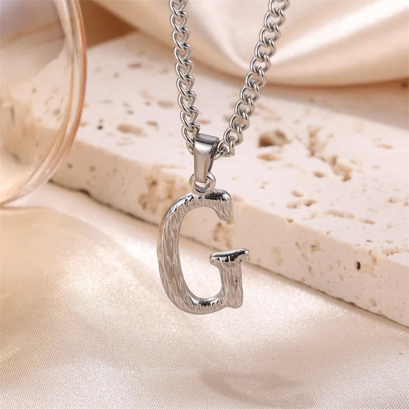 Wholesale Jewelry Sweet Simple Style Artistic Letter 201 Stainless Steel 304 Stainless Steel 18K Gold Plated Plating Pendant Necklace