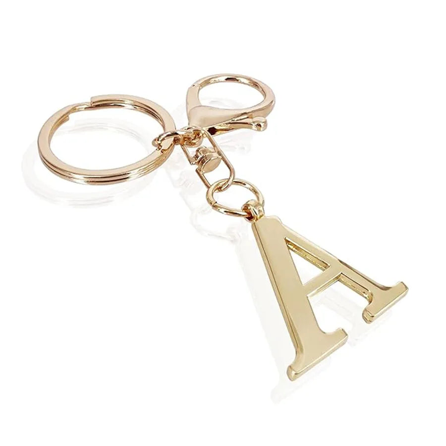 Stainless Steel Keychains Alphabet Letter Charms Ladies Bag Pendants Popular 26 Letters Initial Keyrings European Style