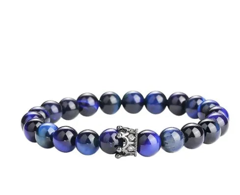 Simple Style Classic Style Round Natural Stone Agate Artificial Gemstones Bracelets In Bulk