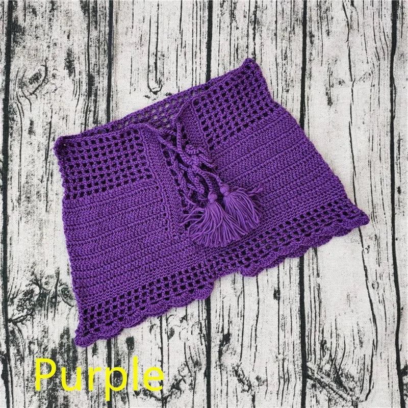 women's solid color cotton swimming trunks vacation cover ups