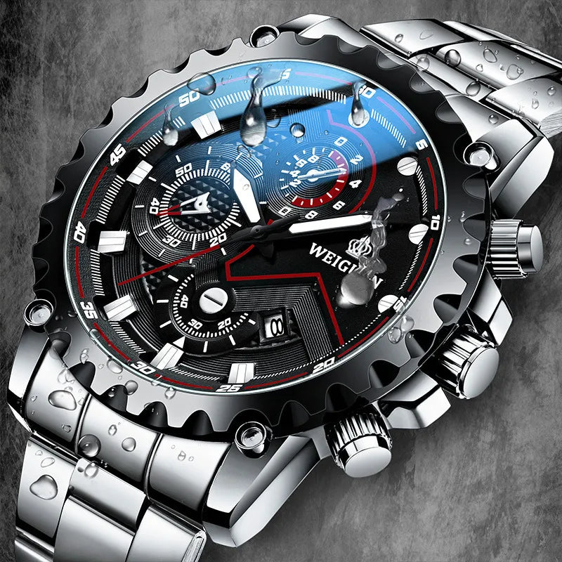 casual crown single folding buckle quartz men's watches