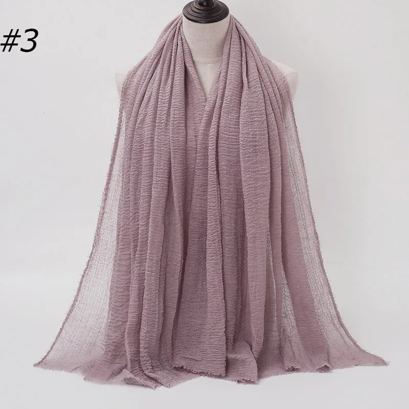 fashion solid color cotton pashmina scarves