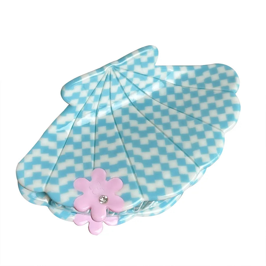 Vacation New Style Women's Scallop Leopard Acetic acid sheets Hair Claws
