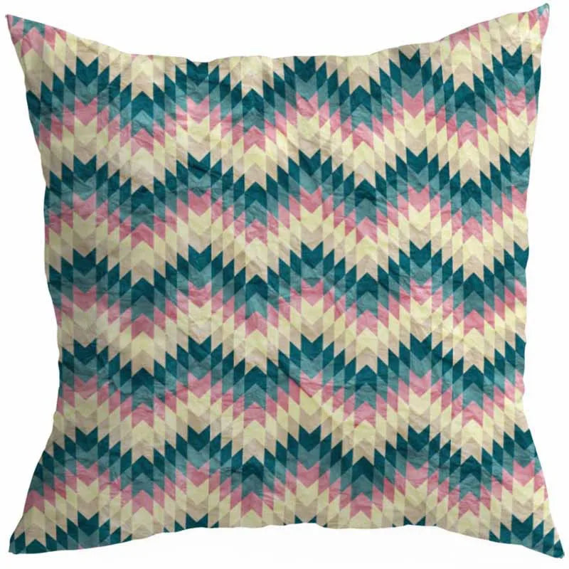 vacation sweet geometric stripe solid color linen fibre peach skin pillow cases