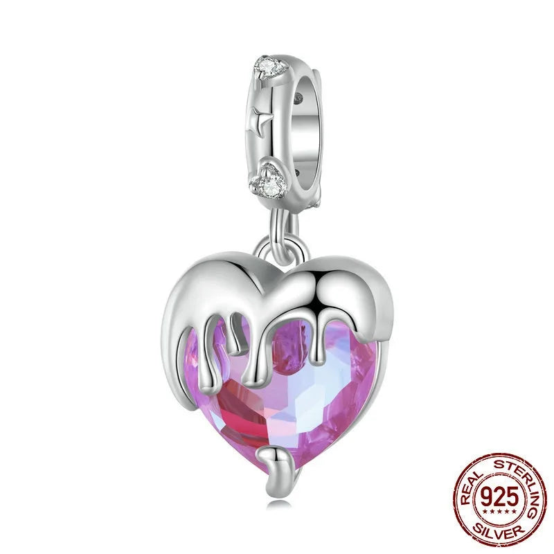 Aifule Original Love Series S925 Sterling Silver DIY Beaded Personality Heart-Shaped Scattered Beads Bead Ornament Combination