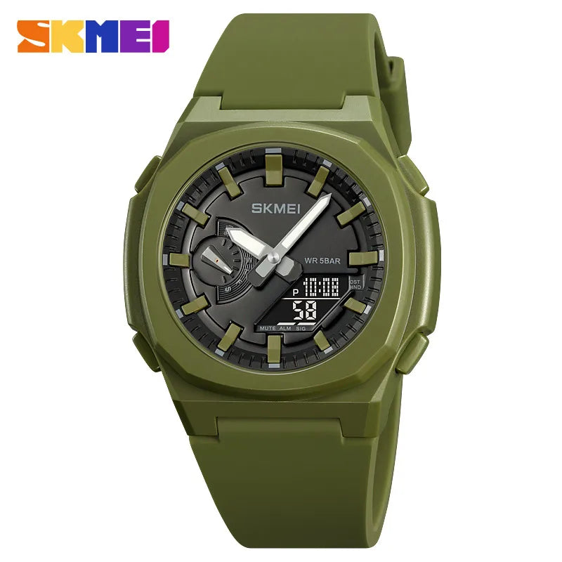 sports solid color buckle electronic men's watches