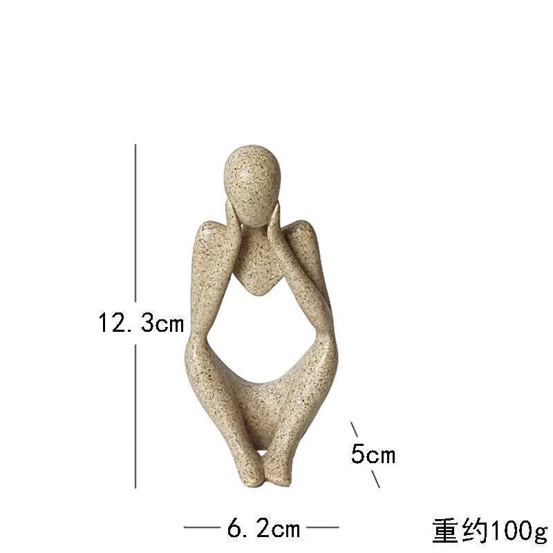 Simple Style Artistic Human Resin Ornaments Artificial Decorations