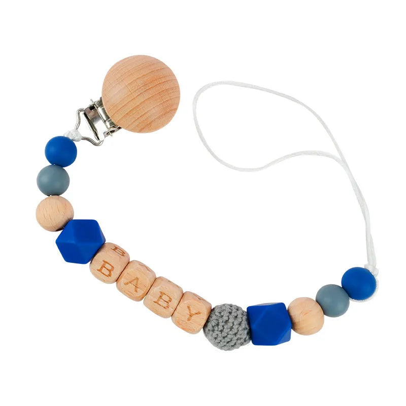 simple style letter beech silicone baby accessories