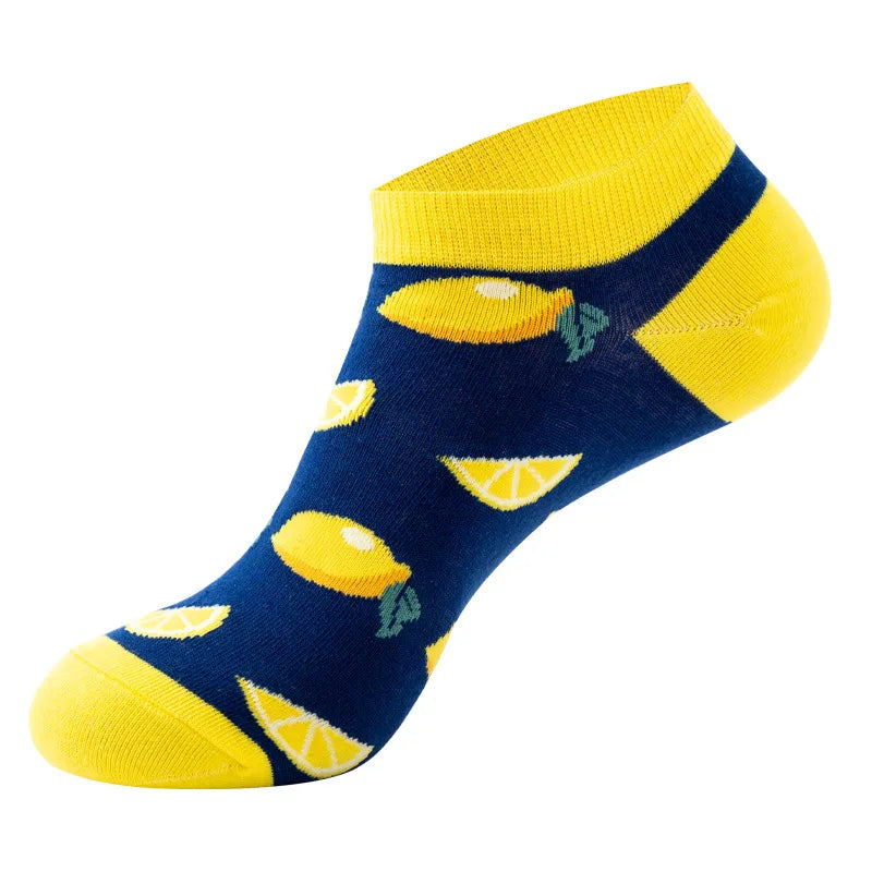 Unisex Cute Modern Style Fruit Strawberry Watermelon Cotton Ankle Socks A Pair